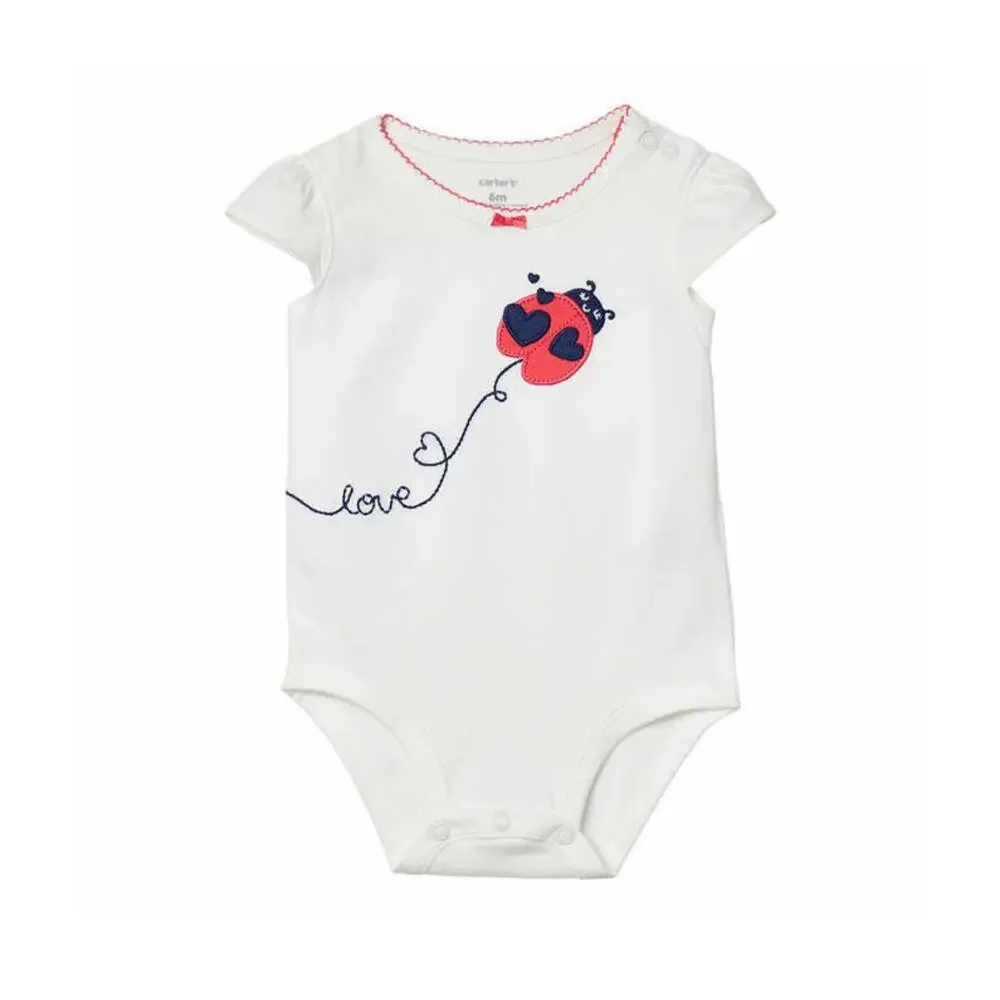 Carters Baby Girls Ladybug 4 Piece Outfit Set Size 6 Months Cotton NEW